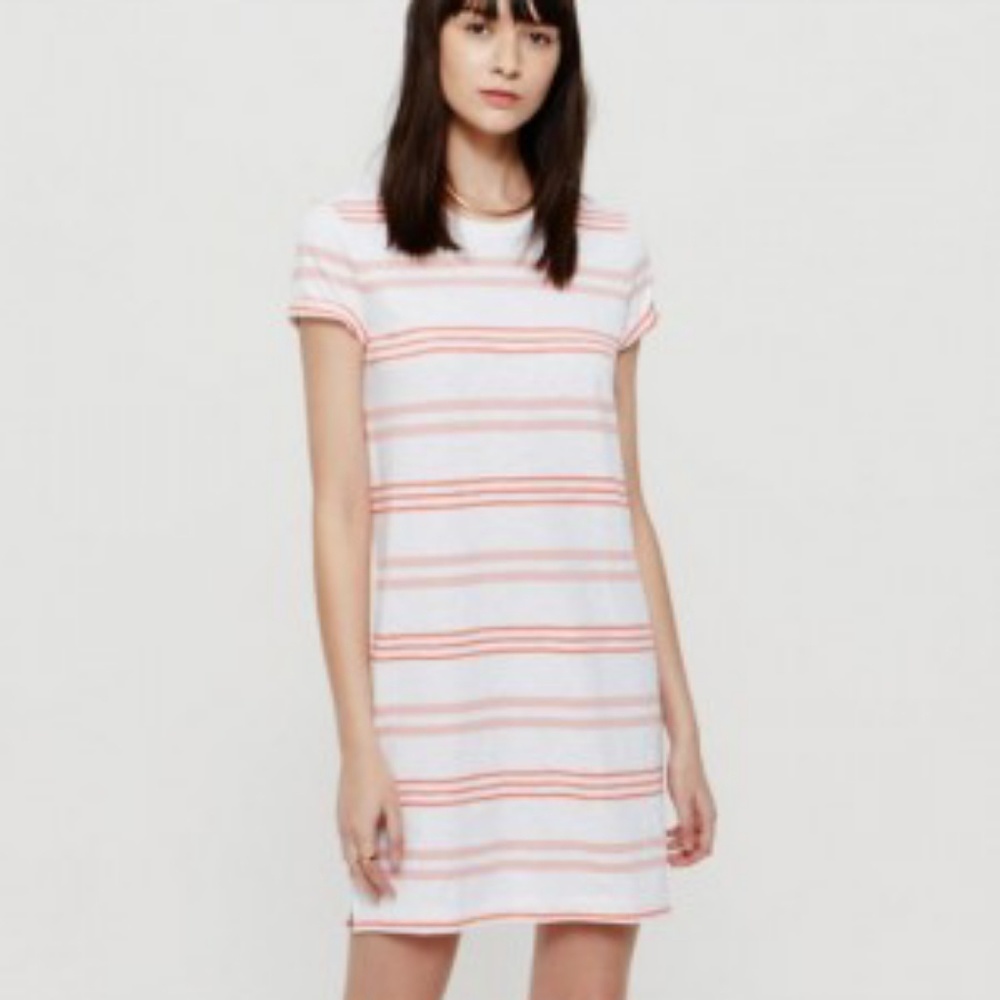 Lou and Grey Pastel Striped T-shirt Dress XS - Picture 1 of 5